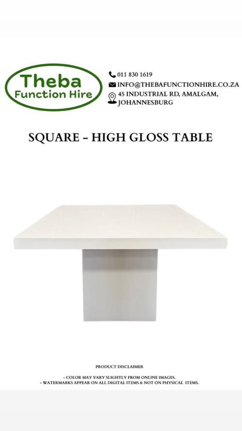 square high gloss table