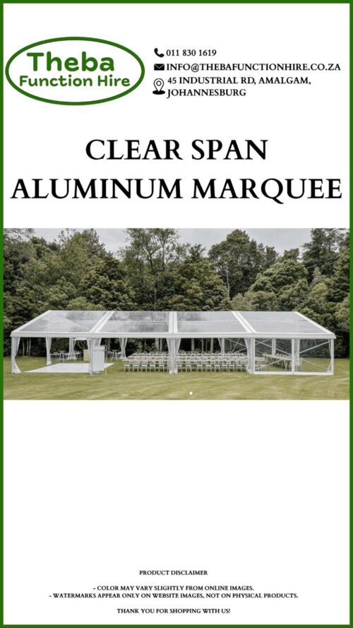 clear span aluminum marquee