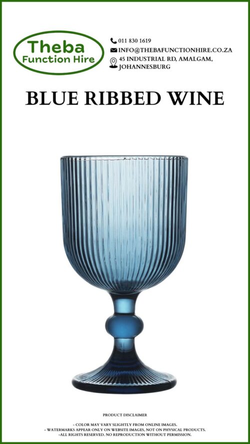 blue ribbed wine
