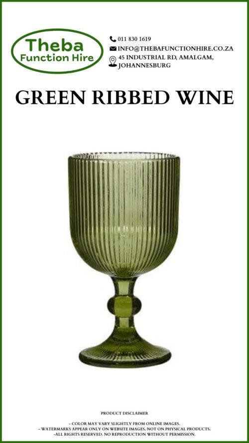 green ribbed wine