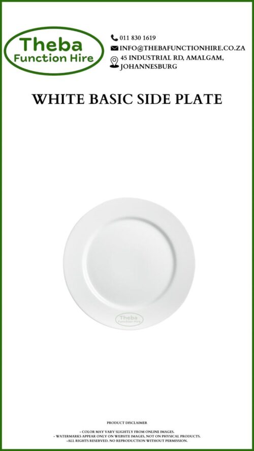 white basic side plate