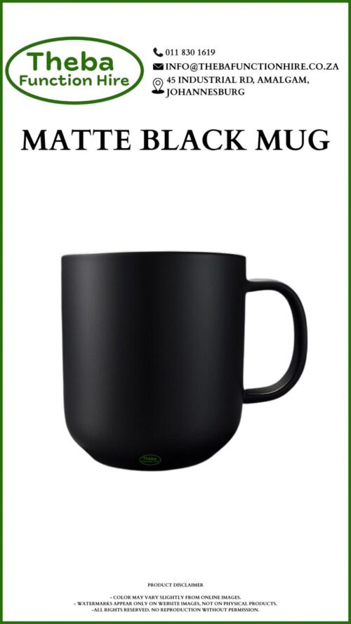 matte black mug